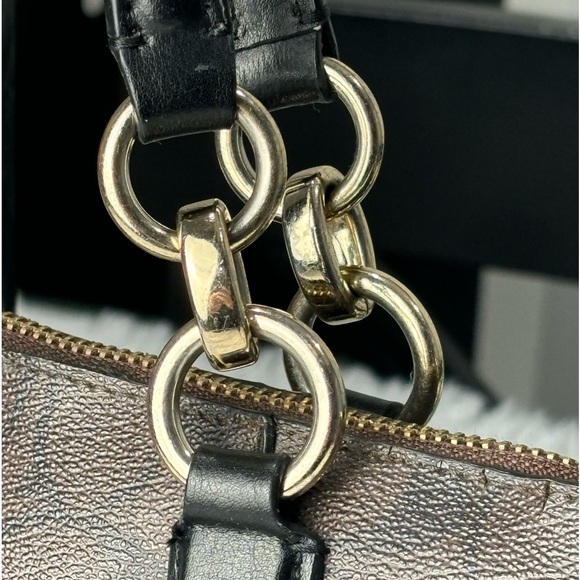 COACH Ava Tote In Signature Canvas w/ C Logo - Brown/Black - Picture 9 of 16